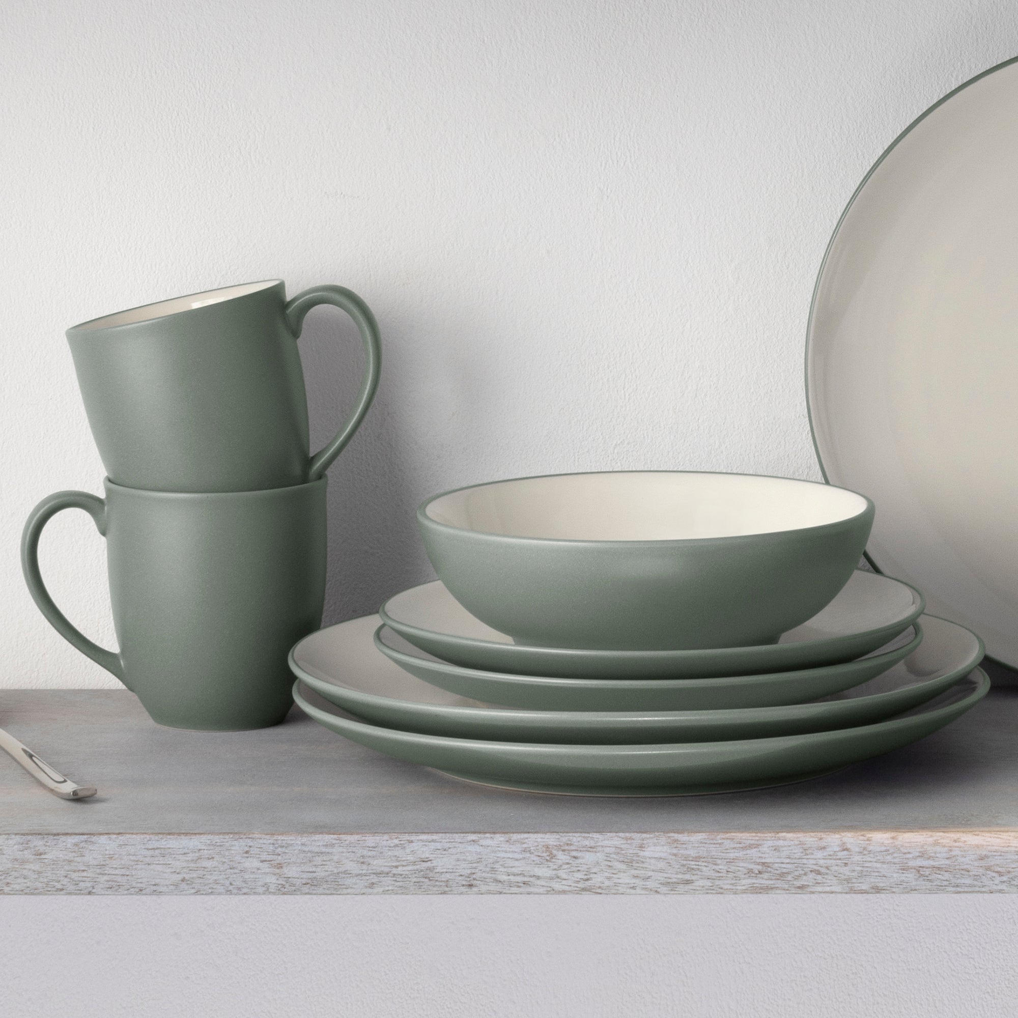  Noritake Colorwave 16-Piece Coupe Dinnerware Set, Service for 4 - Green - Bonton