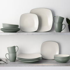 Colorwave 16-Piece Square Dinnerware Set, Service for 4