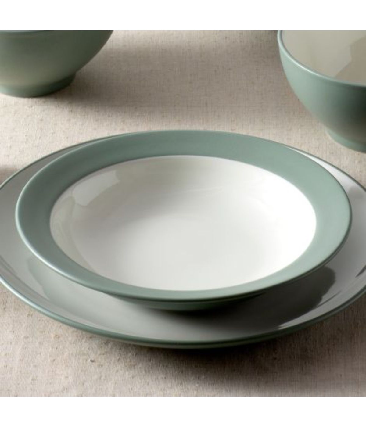  Noritake Colorwave Set of 4 Pasta/Rim Soups - Green - Bonton