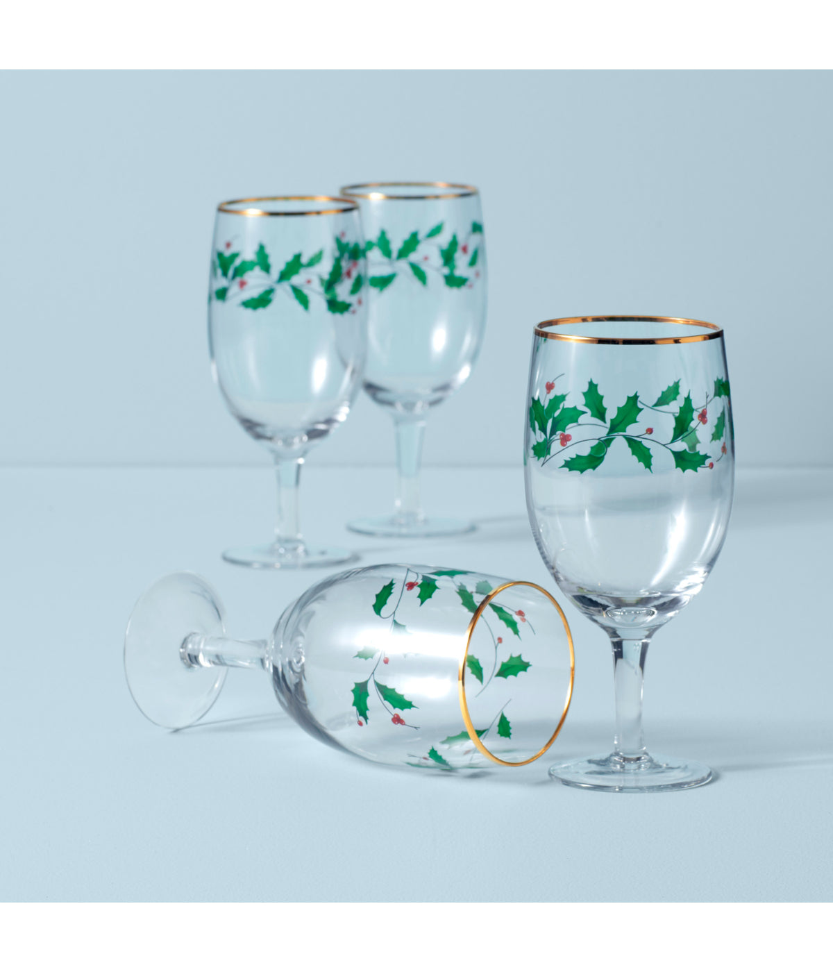  Lenox Holiday Decal Iced Beverage S/4 - Clear - Bonton