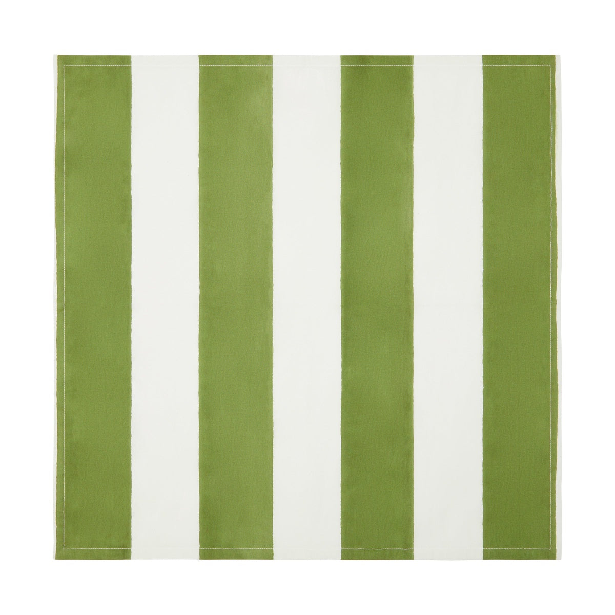  Caravan St. Tropez Vert Stripe Napkins, Set of 6 - Vert - Bonton