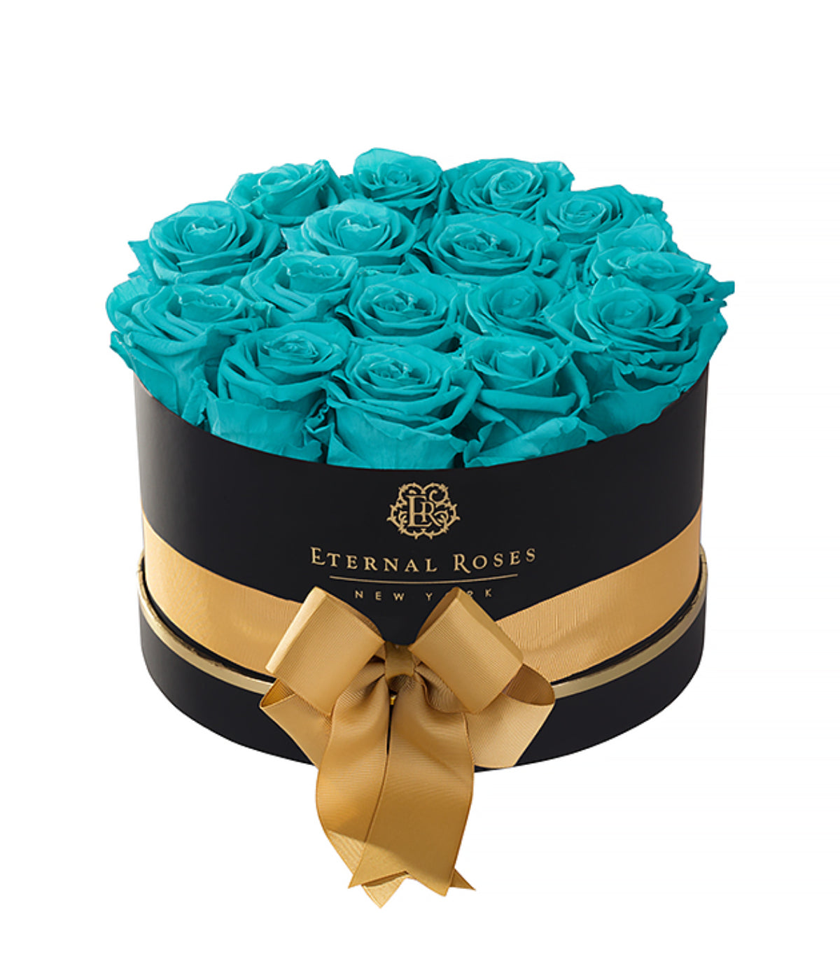  Eternal Roses Empire Gift Box, Black - Small - Tiffany Blue - Bonton