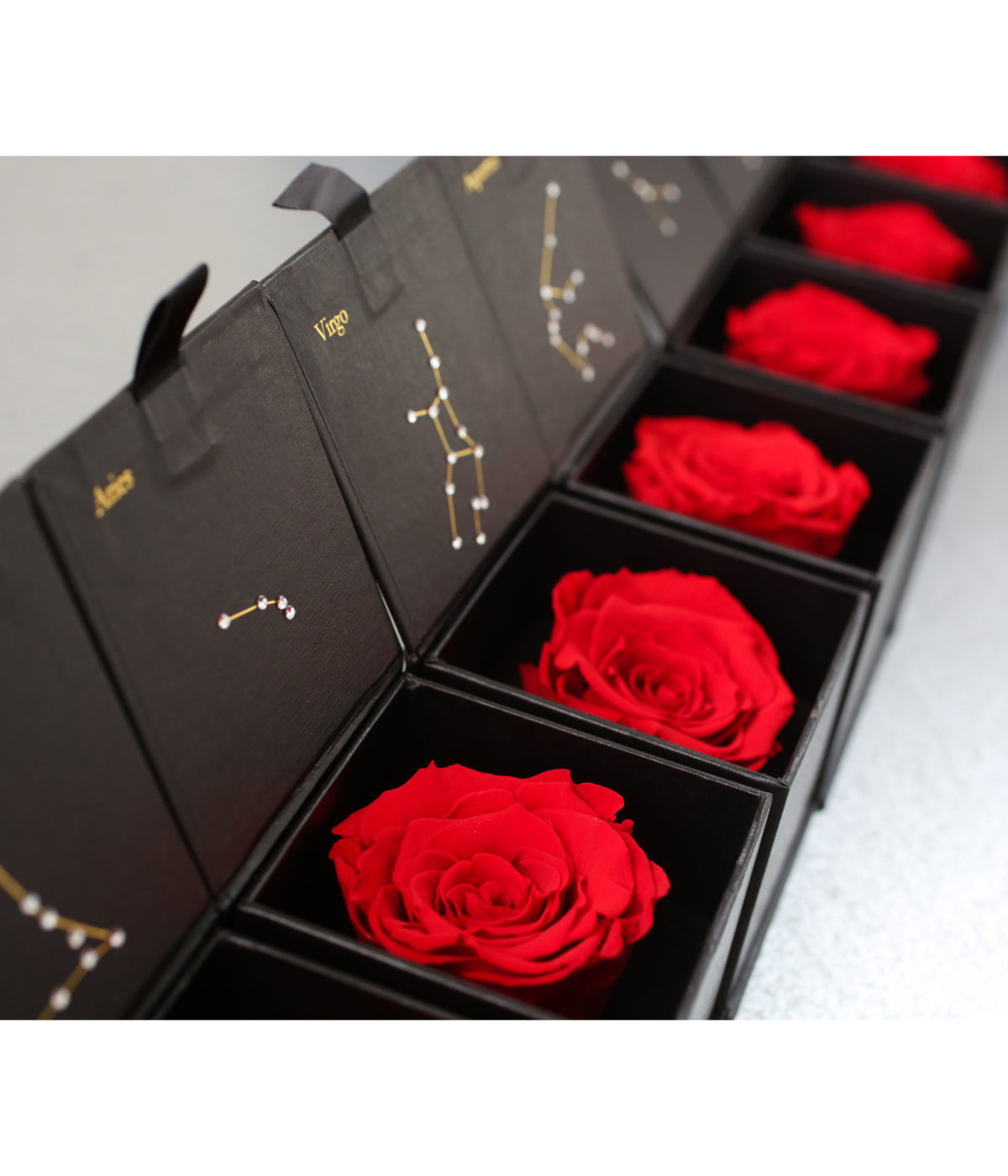  Eternal Roses Astor Gift Box - Aquarius - Scarlet - Bonton