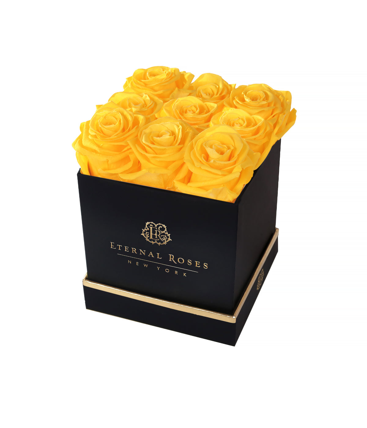  Eternal Roses Lennox Gift Box, Black - Large - Friendship Yellow - Bonton