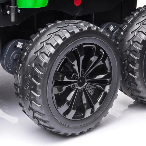 24V 6 Wheeler Freddo Tractor Trailer 2 Seater Ride-on With Dump Cart and Parental Remote