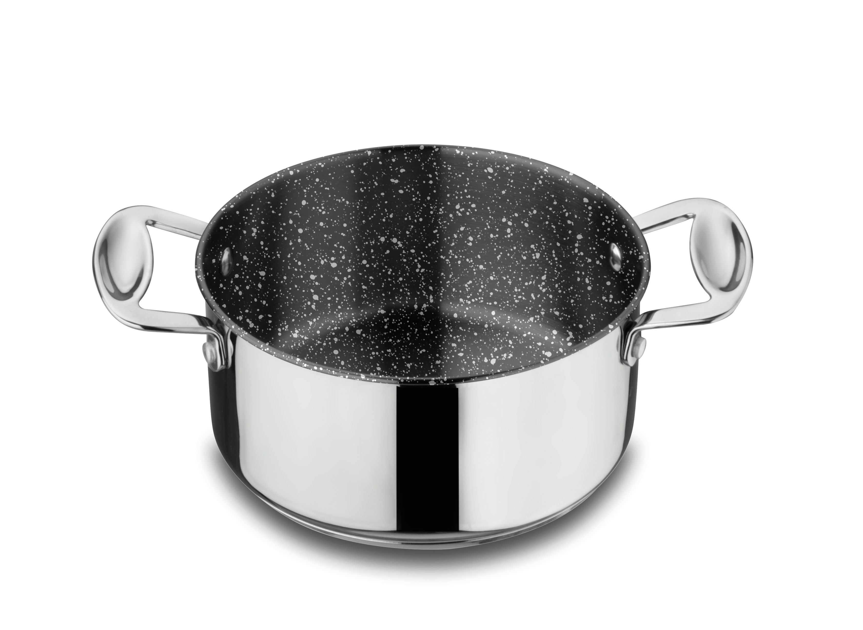  Mepra Glamour Stone Casserole 2 Handles with Lid - Stainless Steel - Bonton