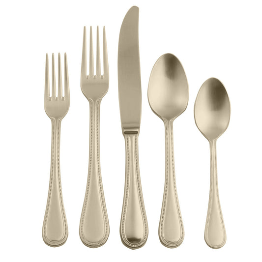 Perla Ice Champagne 20 Piece Flatware Set