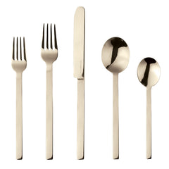 Stile Champagne 5 Piece Flatware Set