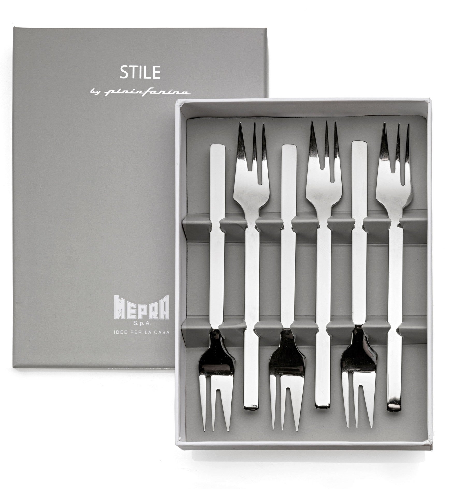  Mepra Stile 6 Piece Cake Forks Gift Box Set - Default Title - Bonton