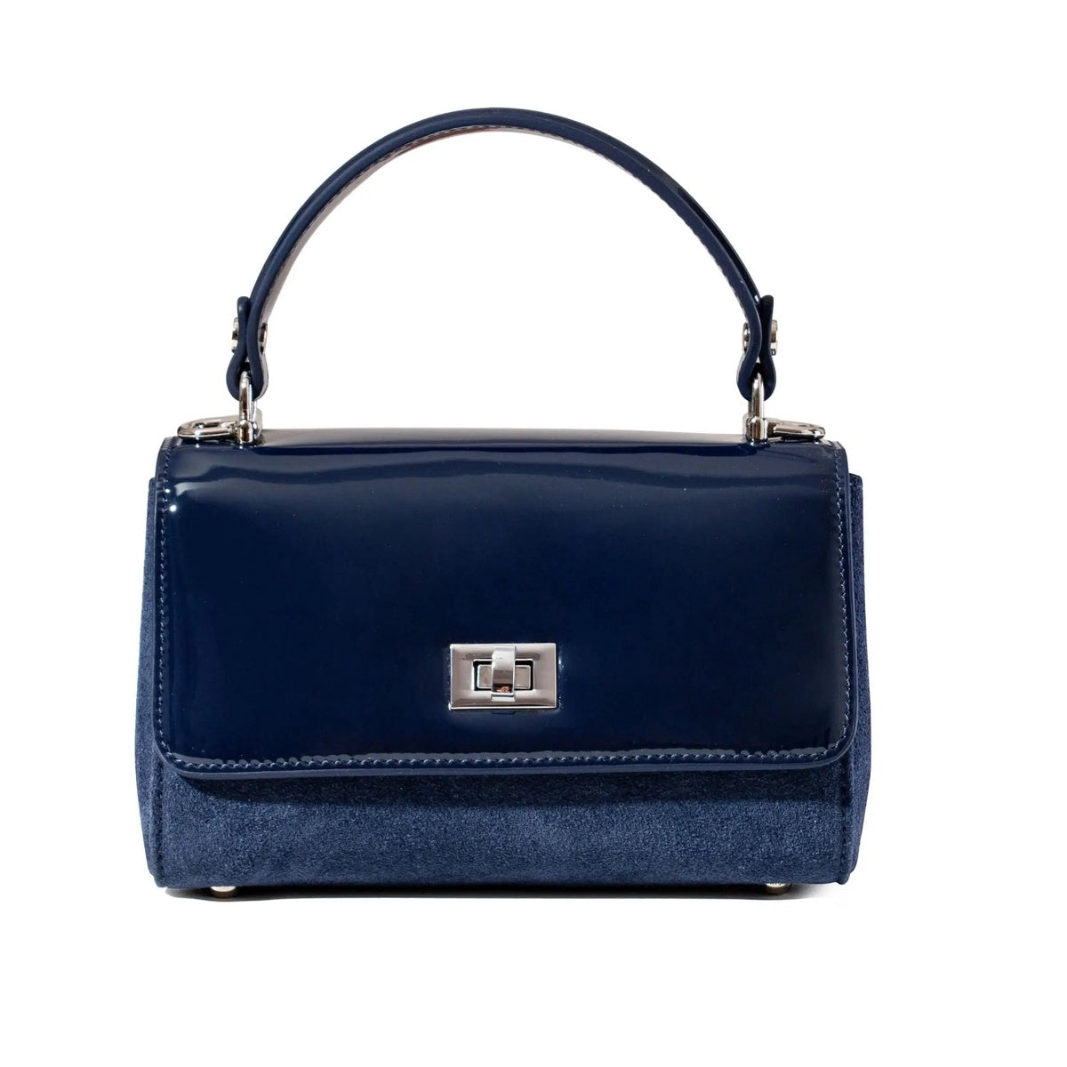  Jurgi Lili Bag - Navy Patent & Suede - Navy - Bonton