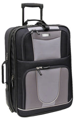 Geoffrey Beene 21” Carry-on Luggage, Black W/ Grey