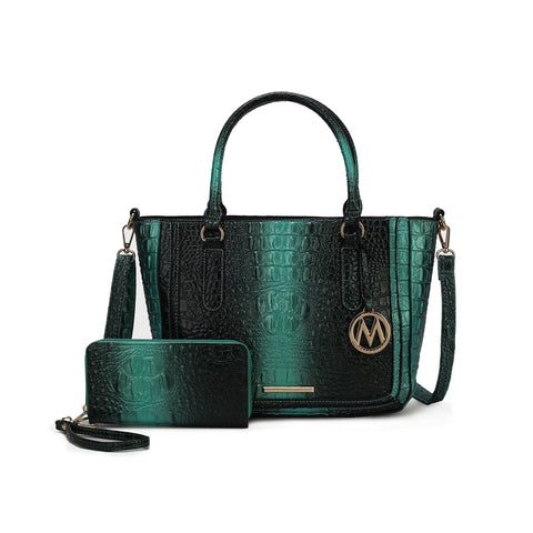 Aphelia Croc-Embossed Handbag