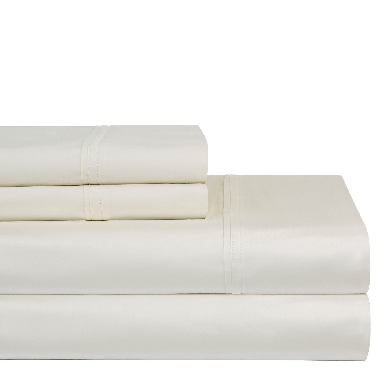  Pointehaven 400 Thread Count Solid Sheet Sets - White - Bonton