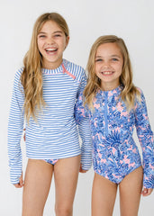 Girls Palm Beach Long Sleeve One-Piece