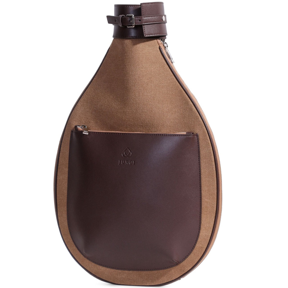  Jurgi Tennis Backpack - Brown Canvas & Leather - Brown - Bonton