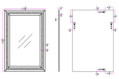 Mosaic Tiled  Beveled Bathroom/Vanity Mirror