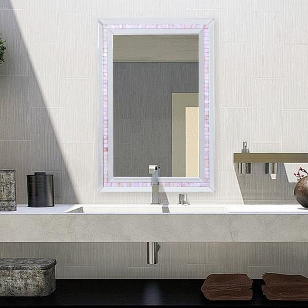  Mosaic Tiled  Beveled Bathroom/Vanity Mirror - Default Title - Bonton