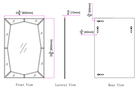 Queen Etched Beveled Bathroom/Vanity Mirror