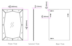 Queen Etched Beveled Bathroom/Vanity Mirror