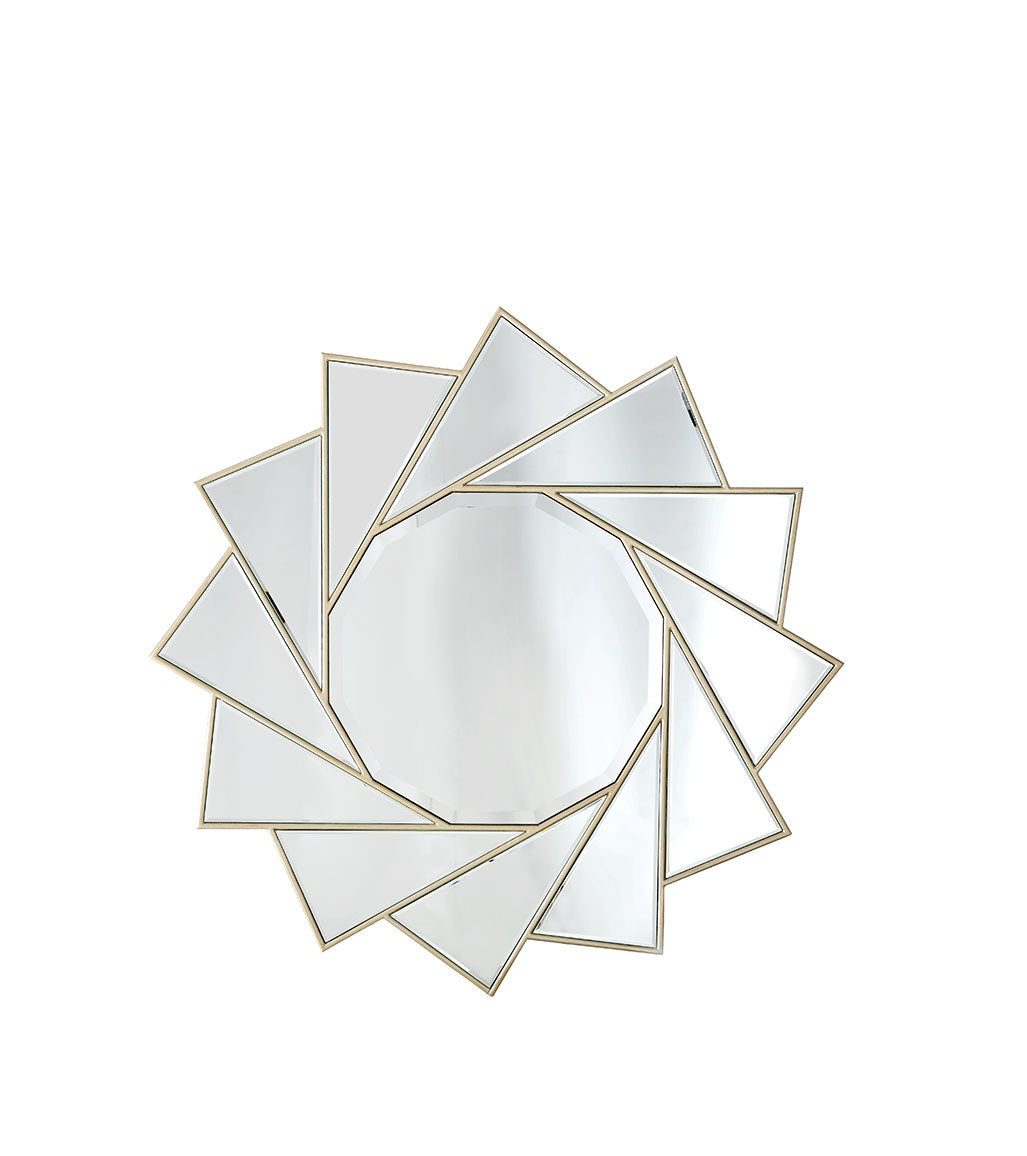  Camden Isle Pinwheel Circular Accent Mirror - Default Title - Bonton