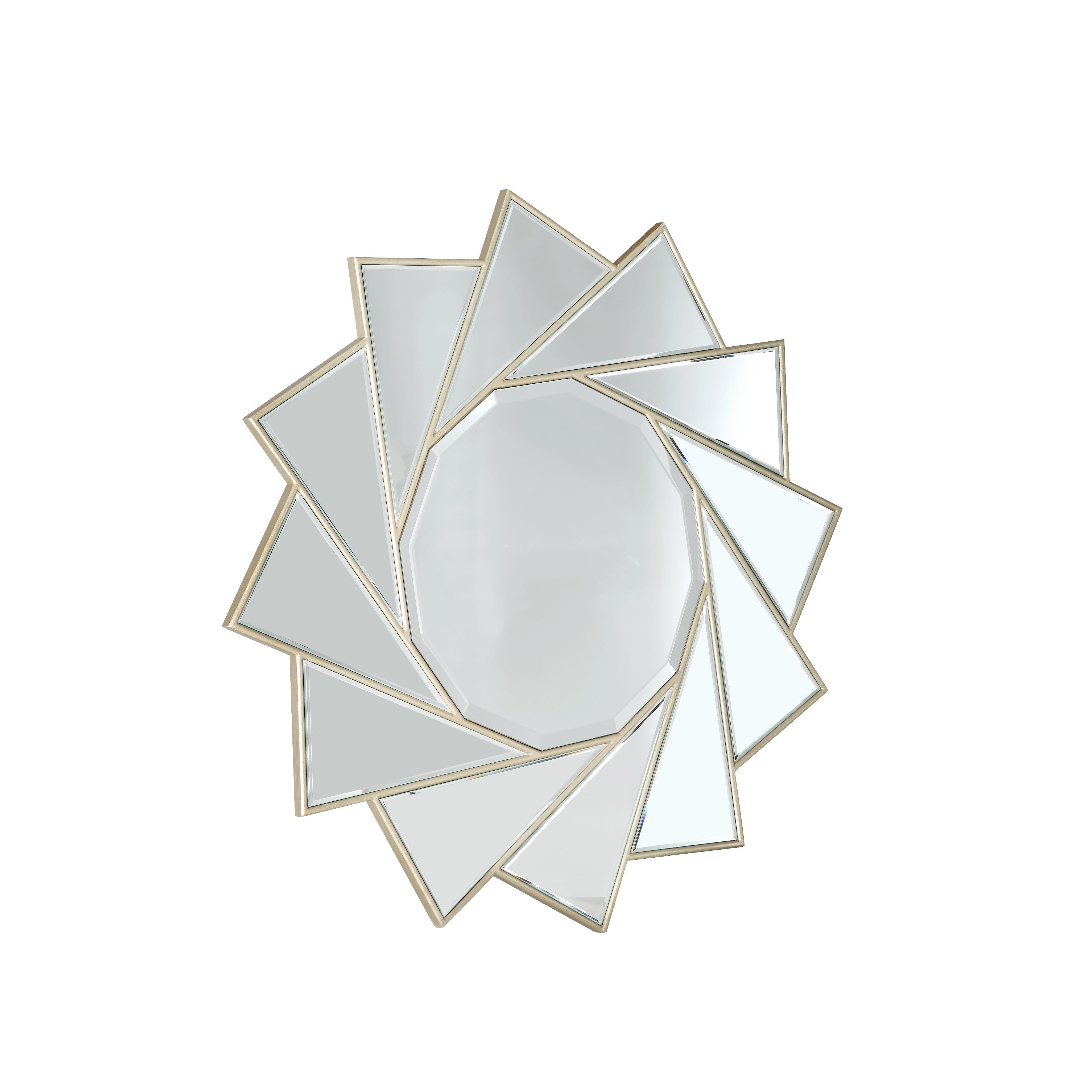  Camden Isle Pinwheel Circular Accent Mirror - Default Title - Bonton