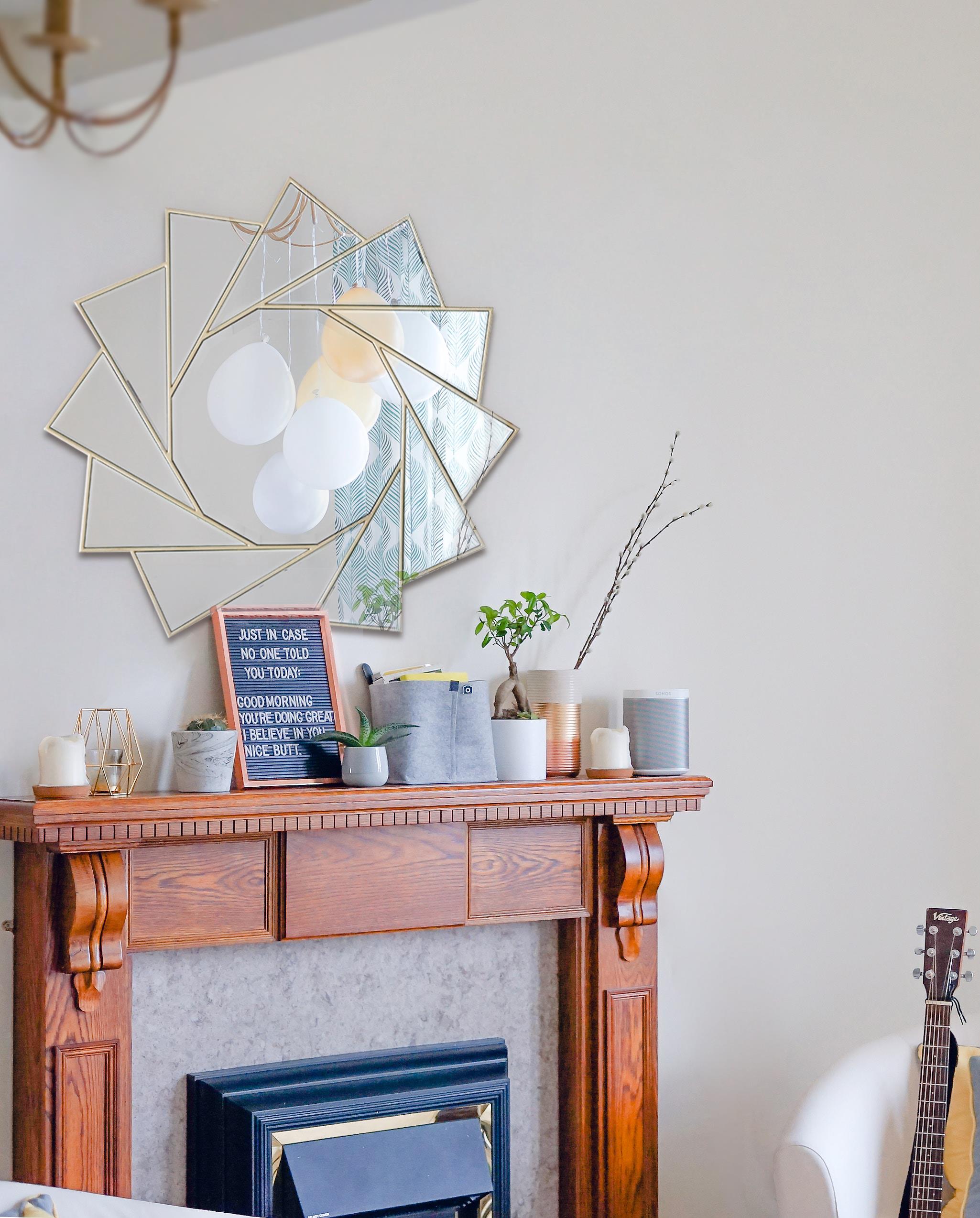  Camden Isle Pinwheel Circular Accent Mirror - Default Title - Bonton