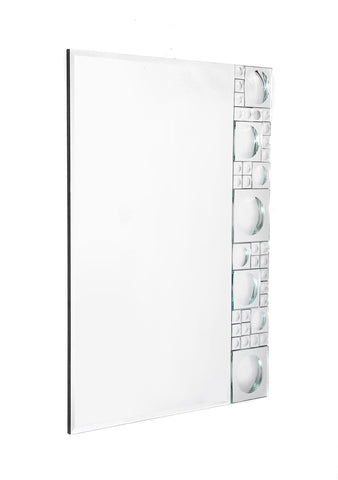 Bubbles Geometric Beveled Accent Mirror