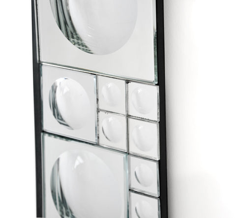 Bubbles Geometric Beveled Accent Mirror