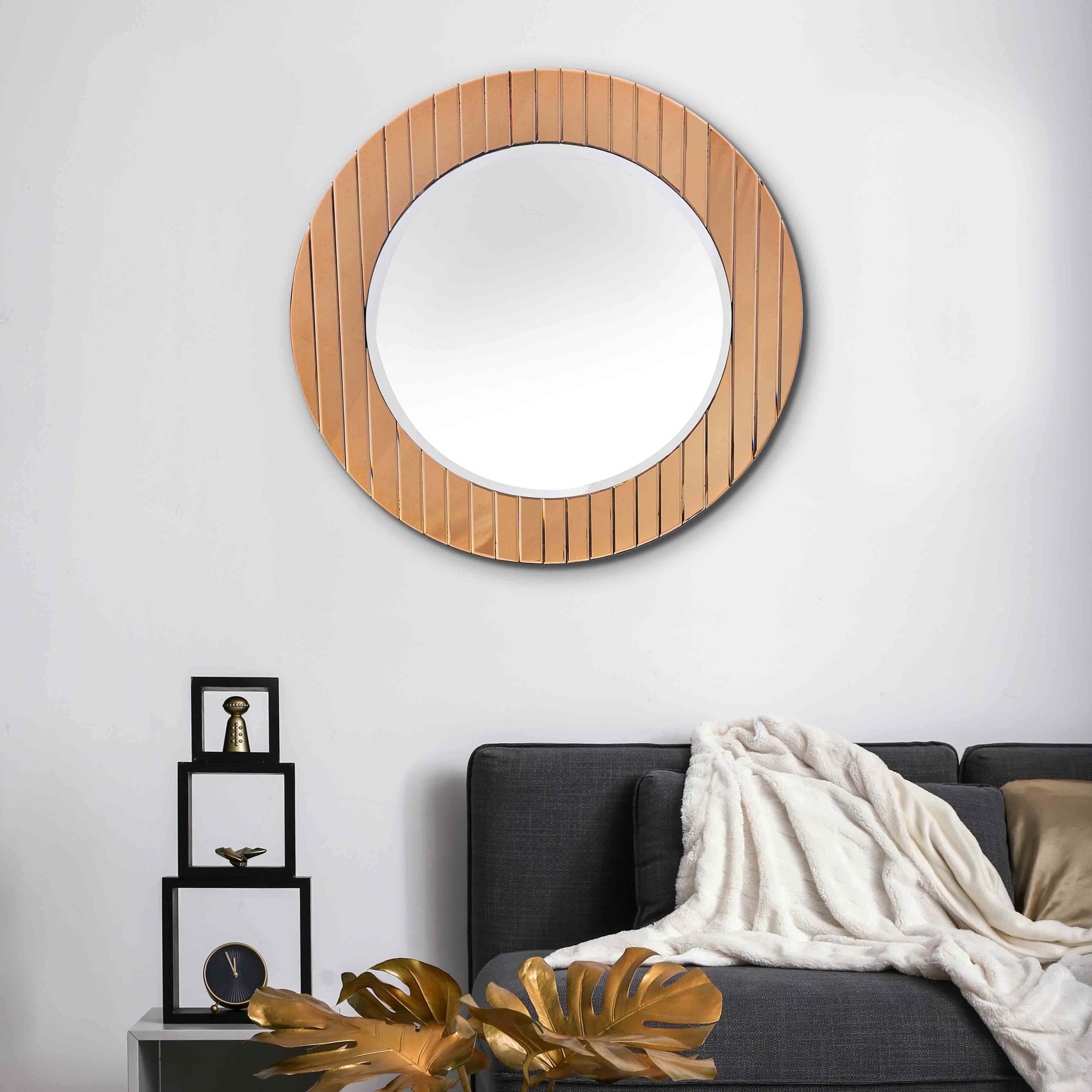  Camden Isle Yukon Gold Beveled Accent Mirror - Default Title - Bonton