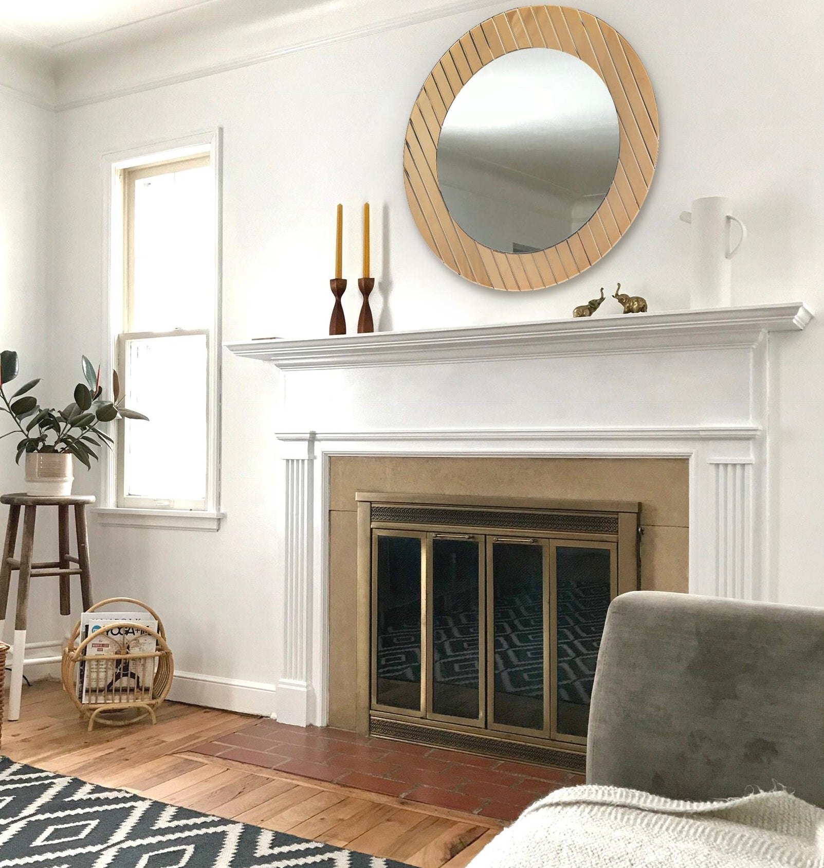  Camden Isle Yukon Gold Beveled Accent Mirror - Default Title - Bonton