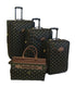  American Flyer Lyon 4-Piece Luggage Set - Black - Bonton