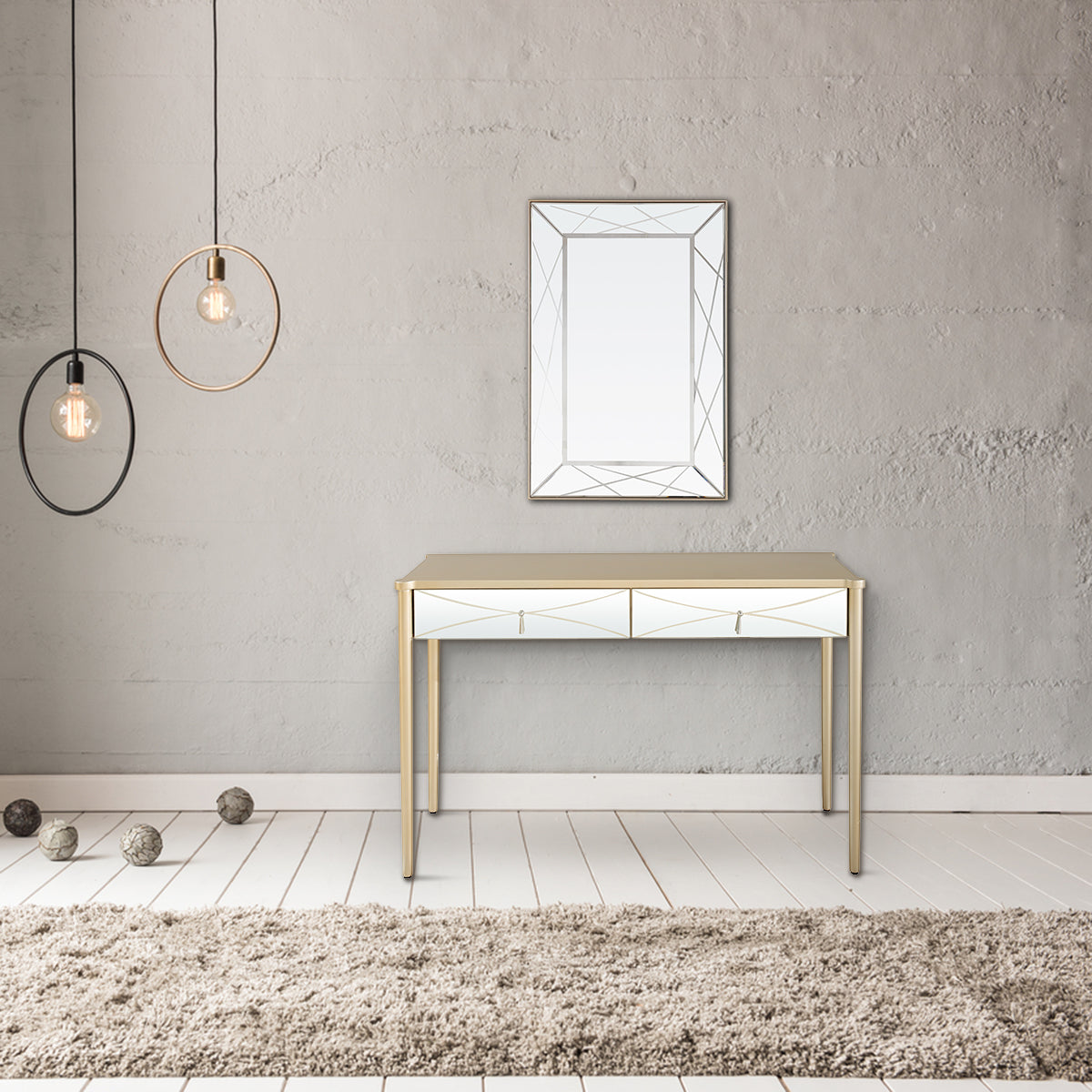  Camden Isle Insley Wall Mirror and Console - Mirror - Bonton