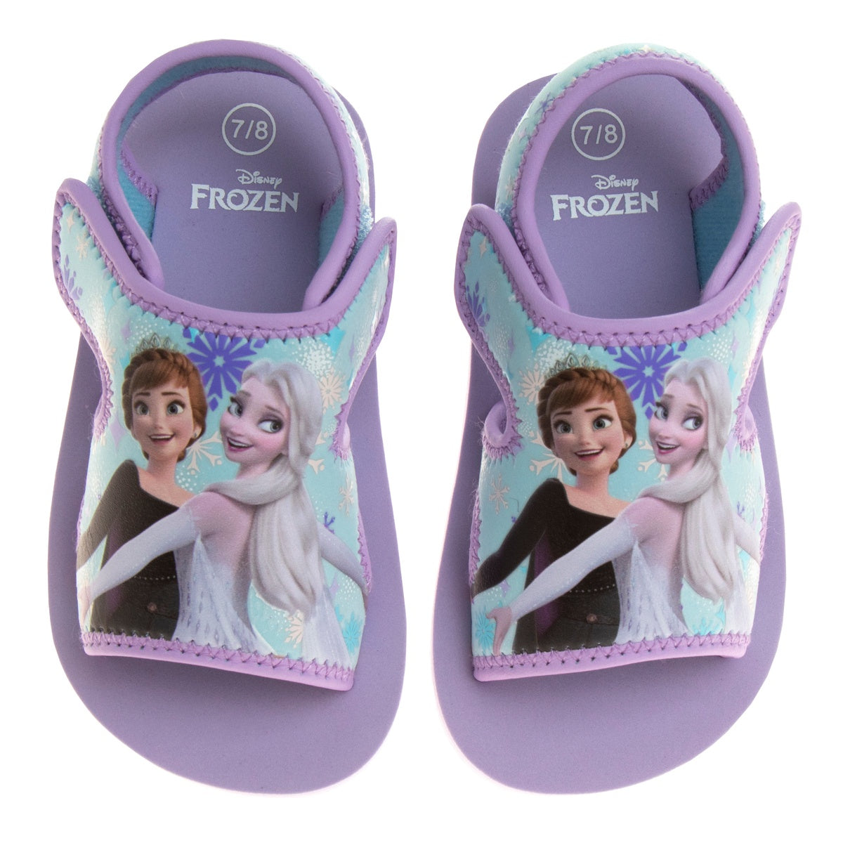  Josmo Disney Frozen Girls' Anna and Elsa Dual Sizes Hook and Loop Sandals (Toddlers) - 5-6 - Bonton