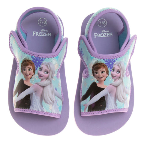 Disney Frozen Girls' Anna and Elsa Dual Sizes Hook and Loop Sandals (Toddlers)