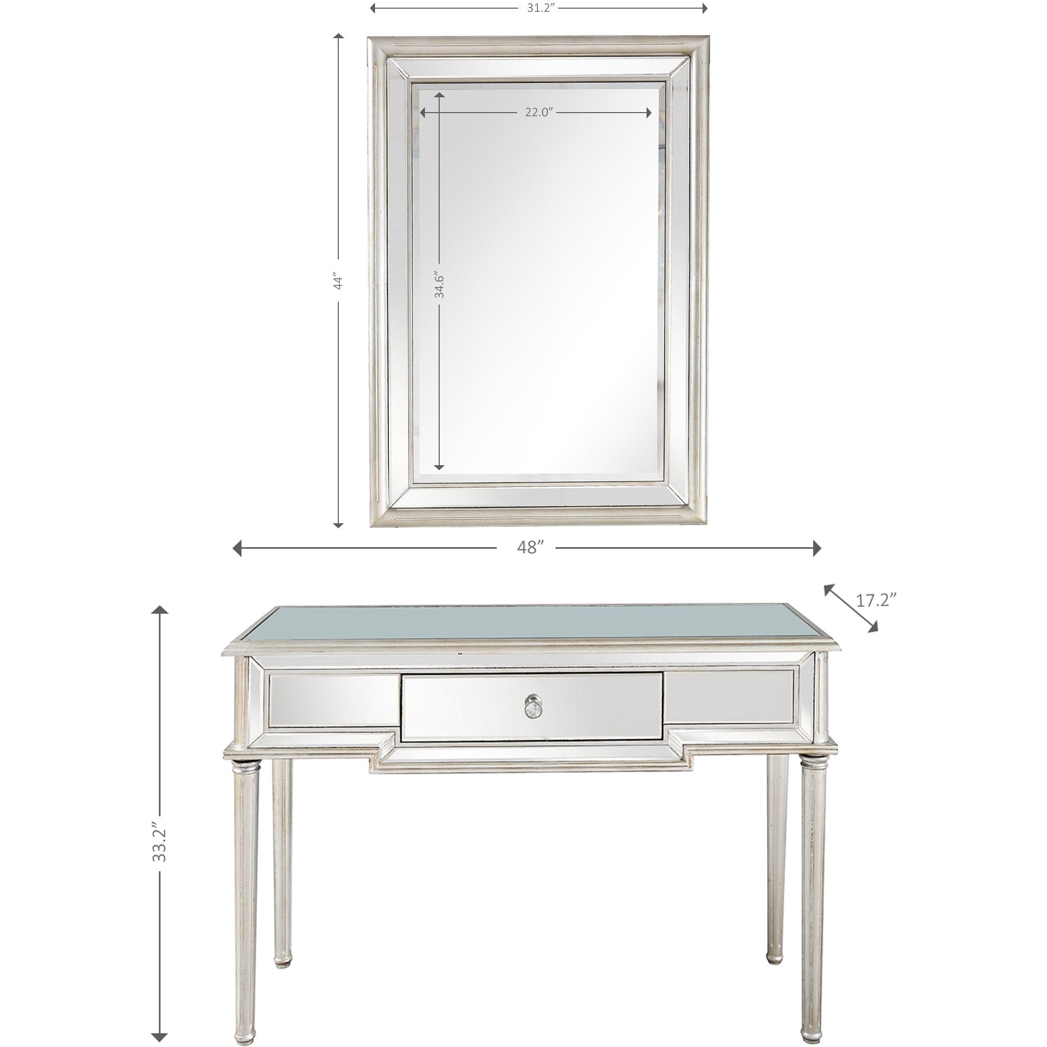  Camden Isle Morgan Wall Mirror and Console - Console Table - Bonton