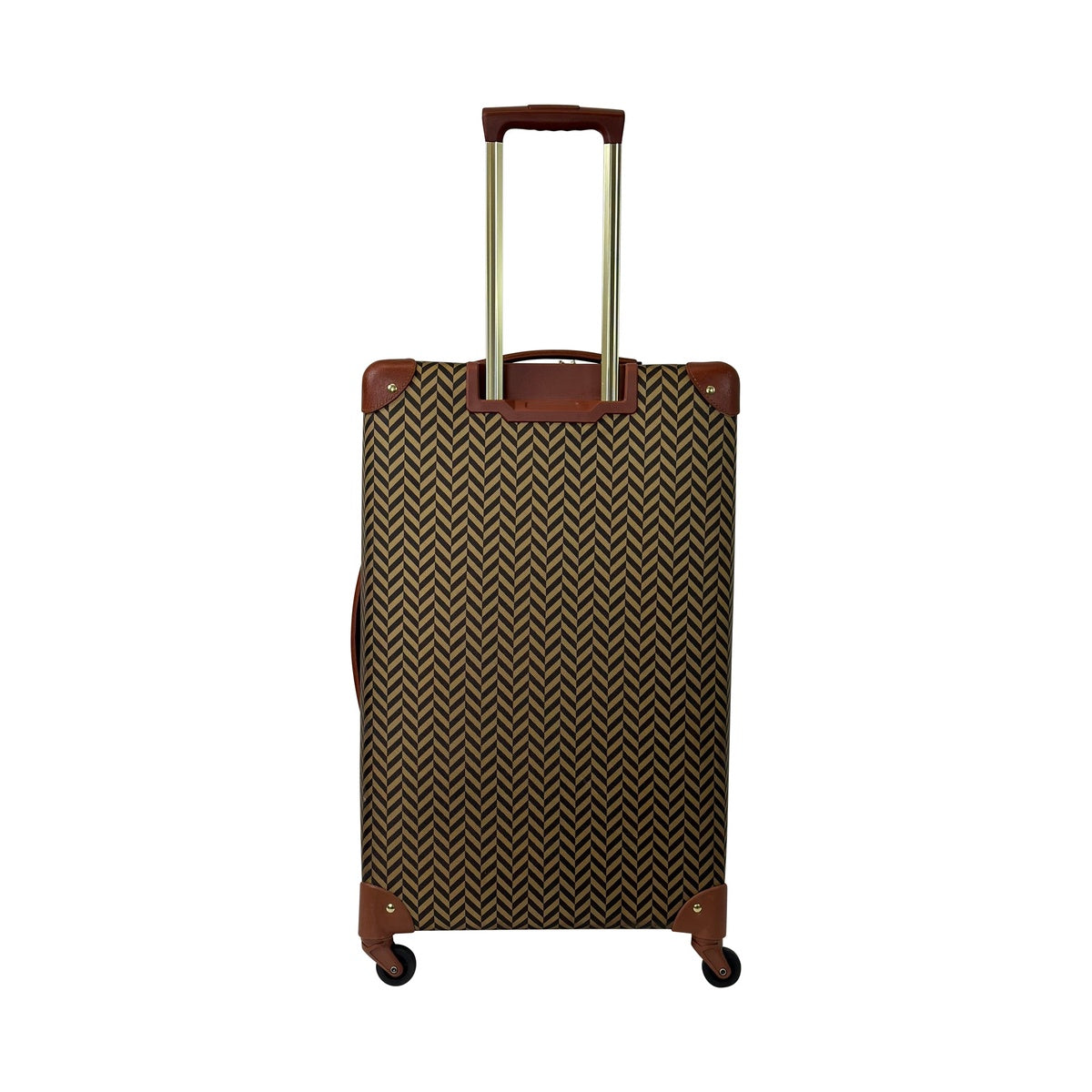  Kathy Ireland NEW! Kathy Ireland Vintage Trunk 2-Piece Hardside Luggage Set - Herringbone - Bonton