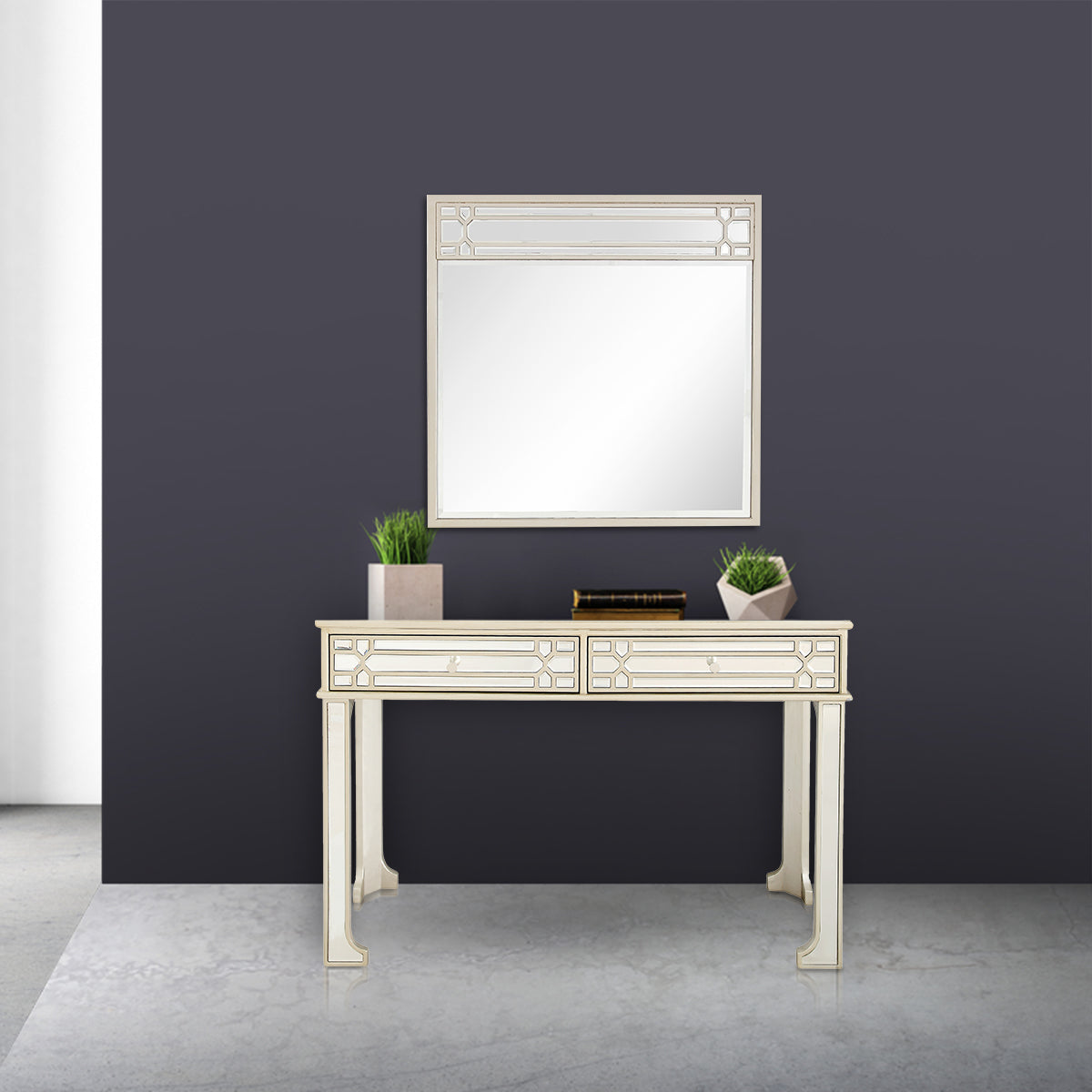  Aubrey Wall Mirror and Console - Console Table - Bonton