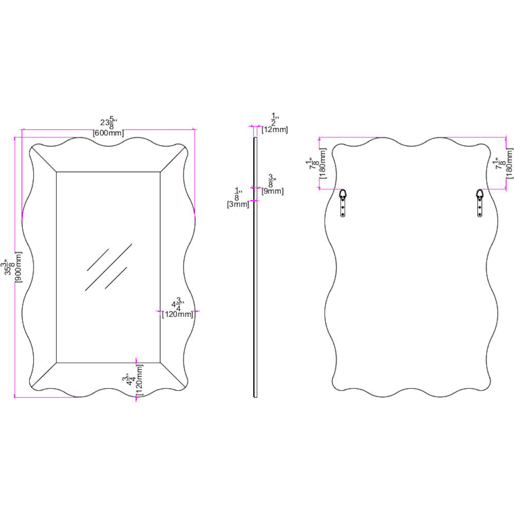  Antonella Wall Mirror - Default Title - Bonton