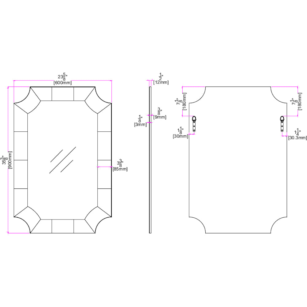  Camden Isle Templar Wall Mirror - Default Title - Bonton
