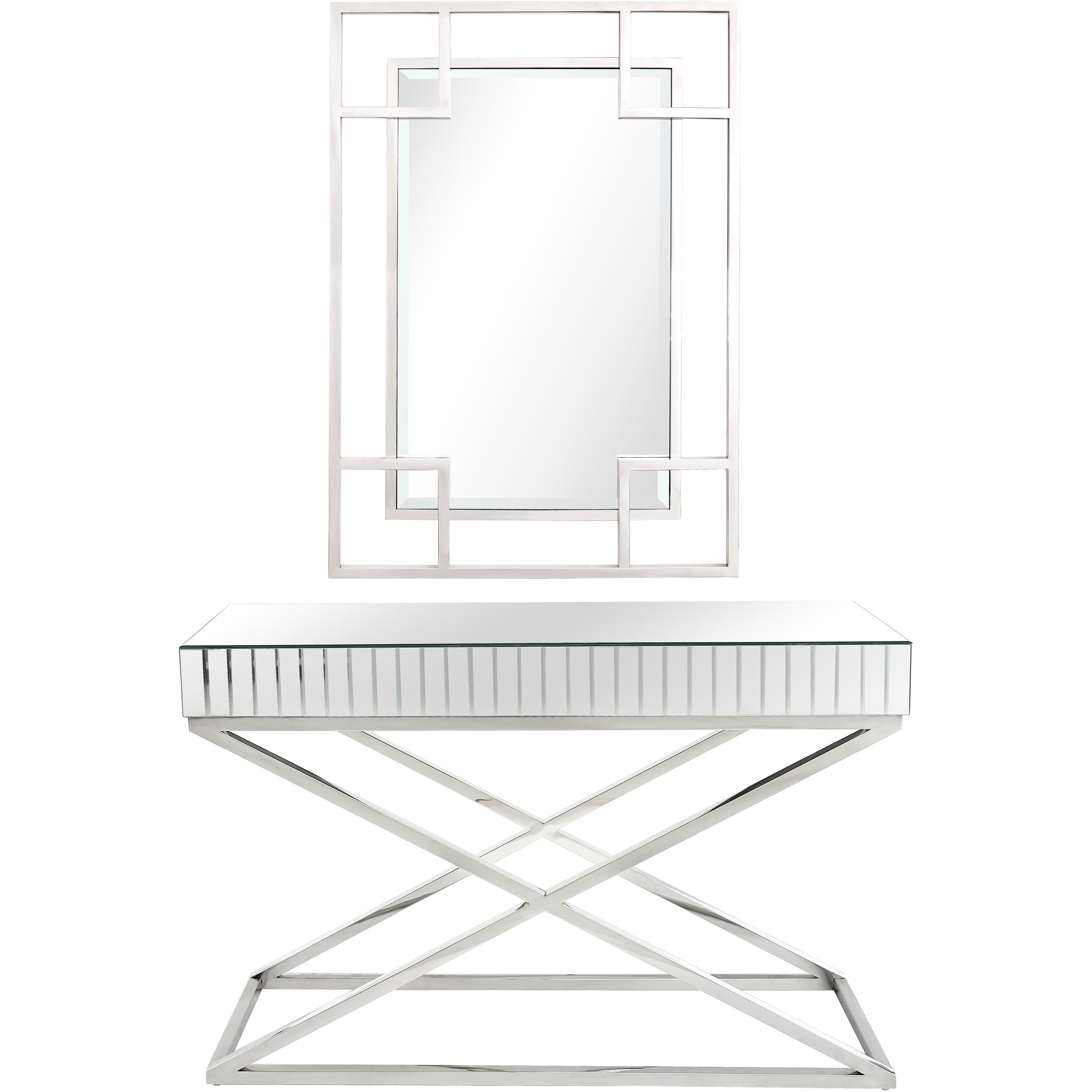  Camden Isle Kinney Wall Mirror and Console Table - Mirror - Bonton