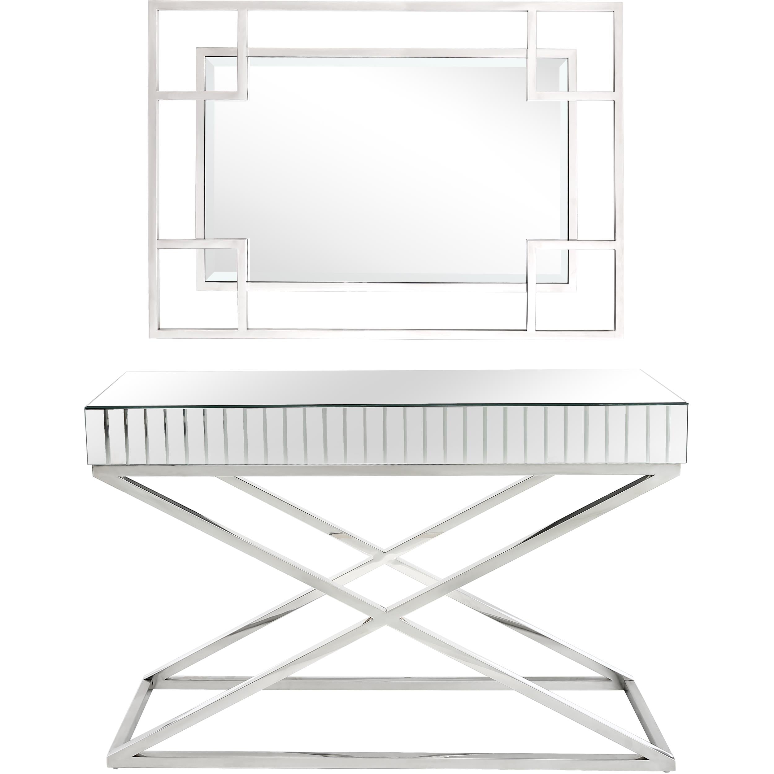  Camden Isle Kinney Wall Mirror and Console Table - Mirror - Bonton