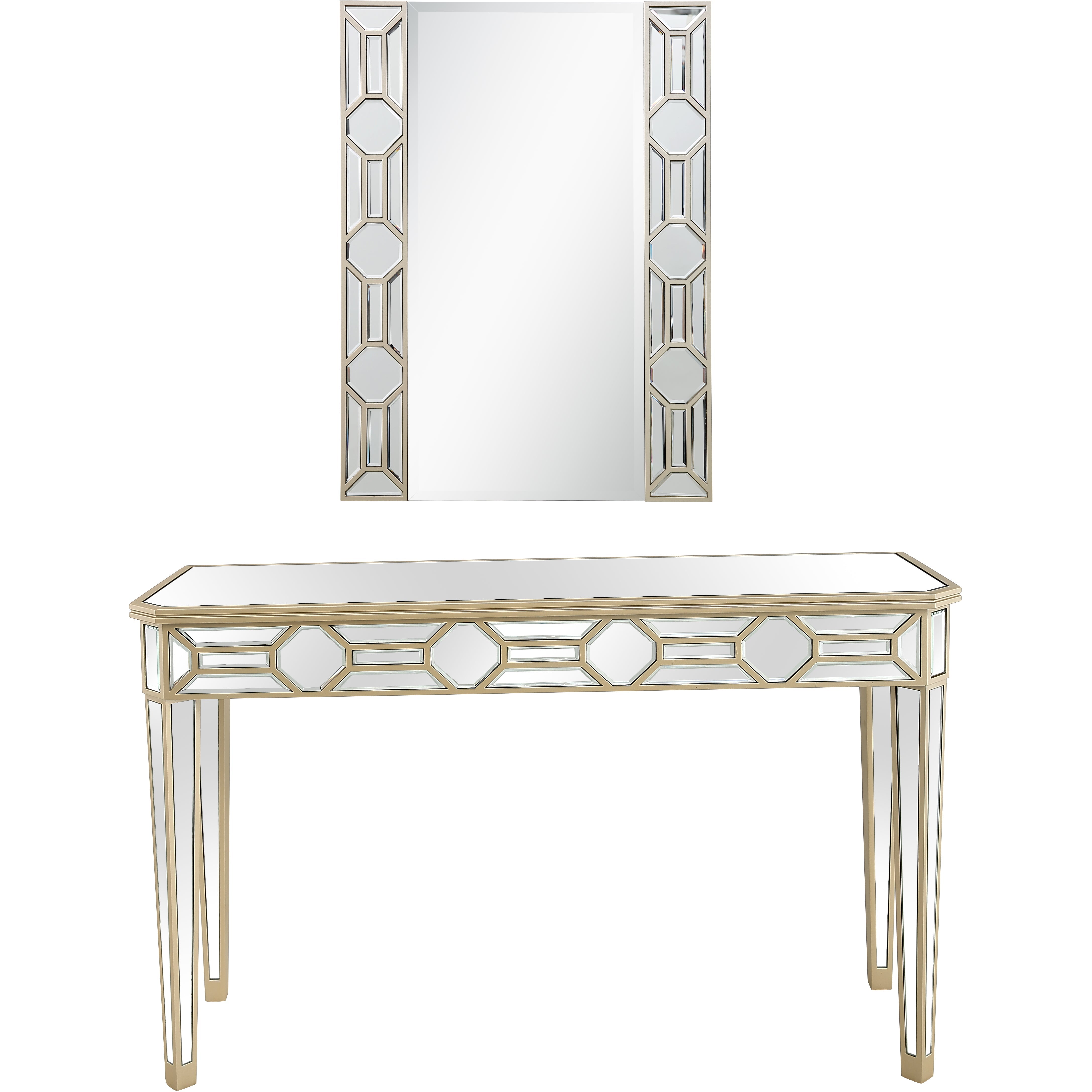  Camden Isle Lilian Wall Mirror and Console Table - Mirror - Bonton