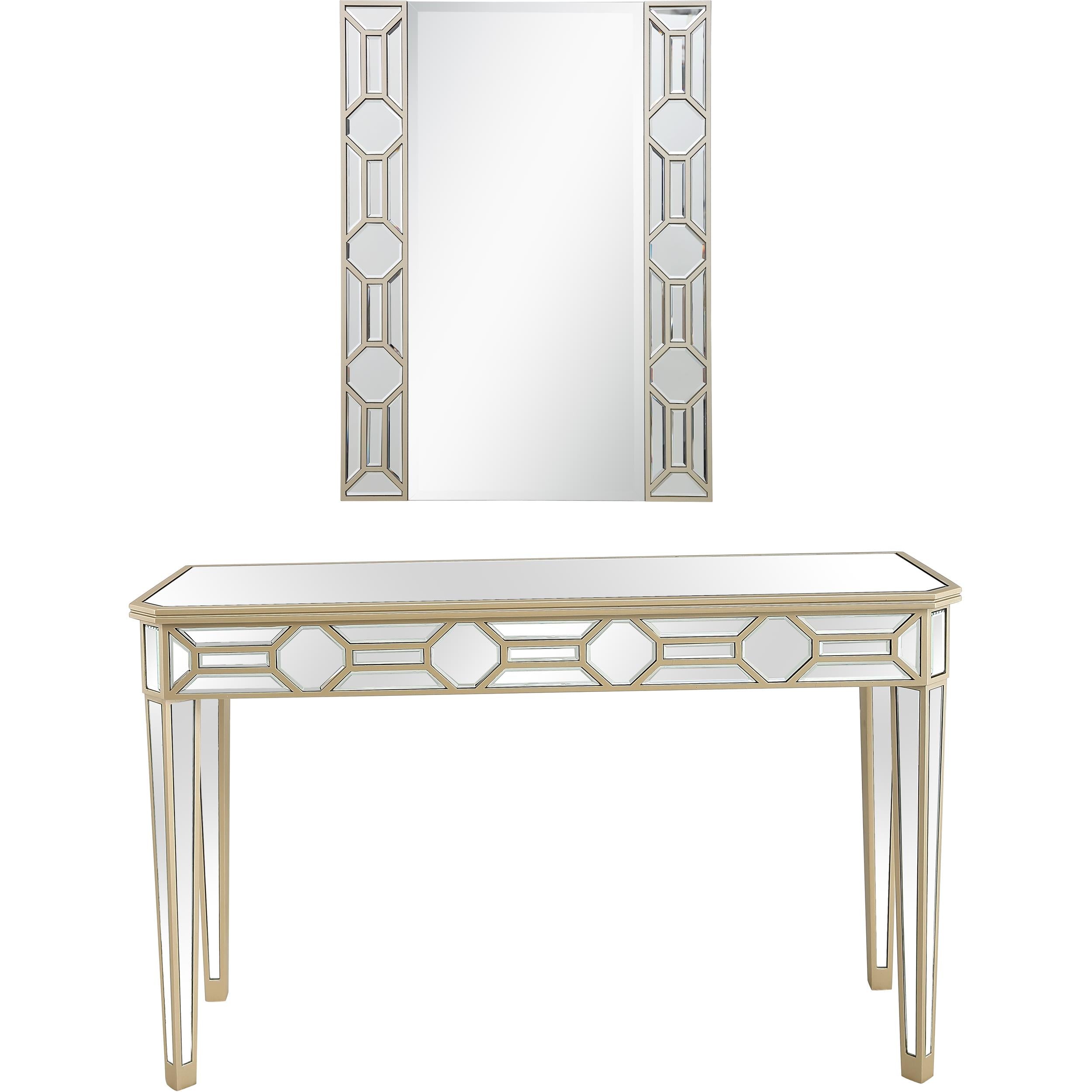  Camden Isle Lilian Wall Mirror and Console Table - Mirror - Bonton