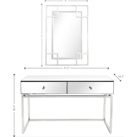 Addison Wall Mirror and Console Table