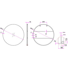 Round Metal Frame Mirror