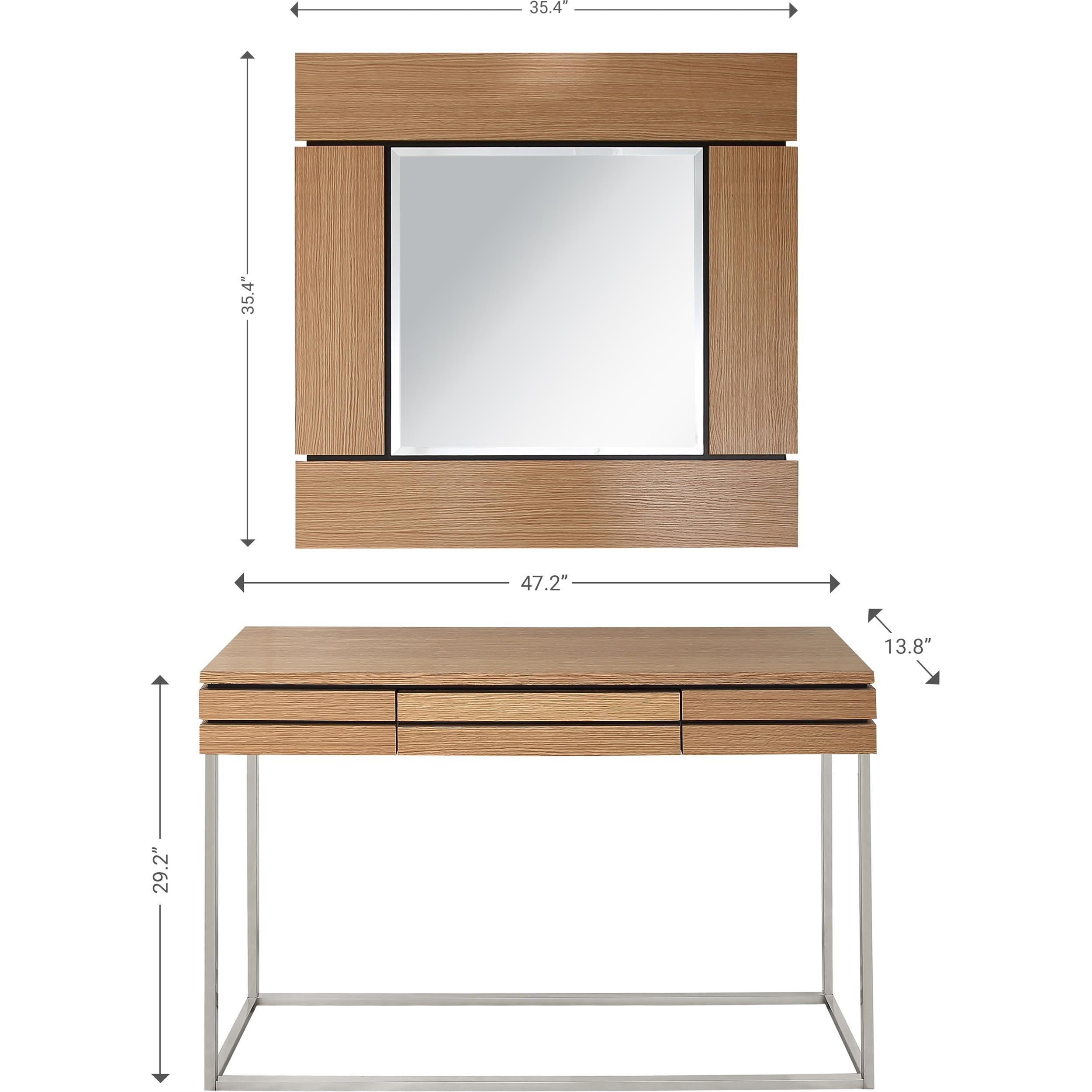  Camden Isle Barnes Wall Mirror and Console Table - Mirror - Bonton