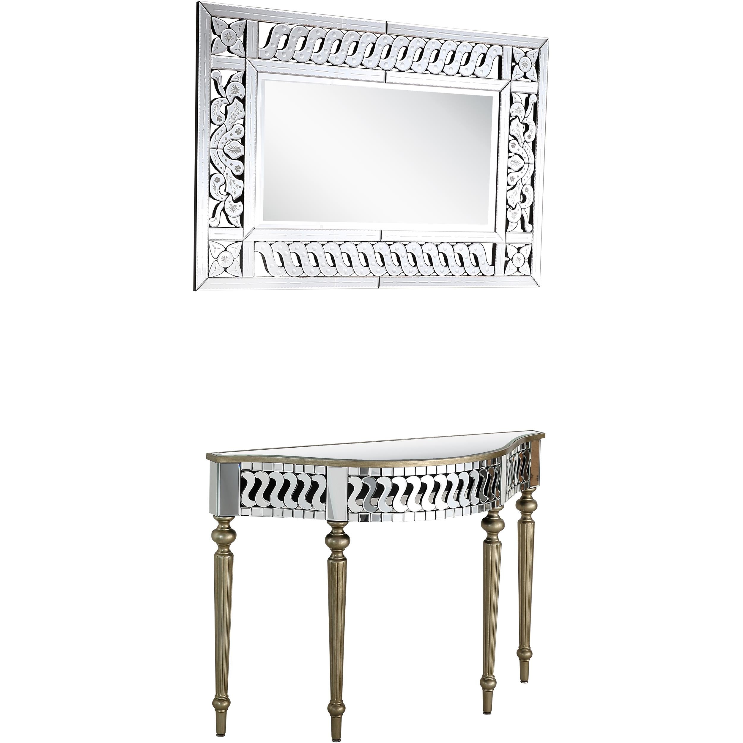 Camden Isle Atelier Wall Mirror and Console Table - Mirror - Bonton