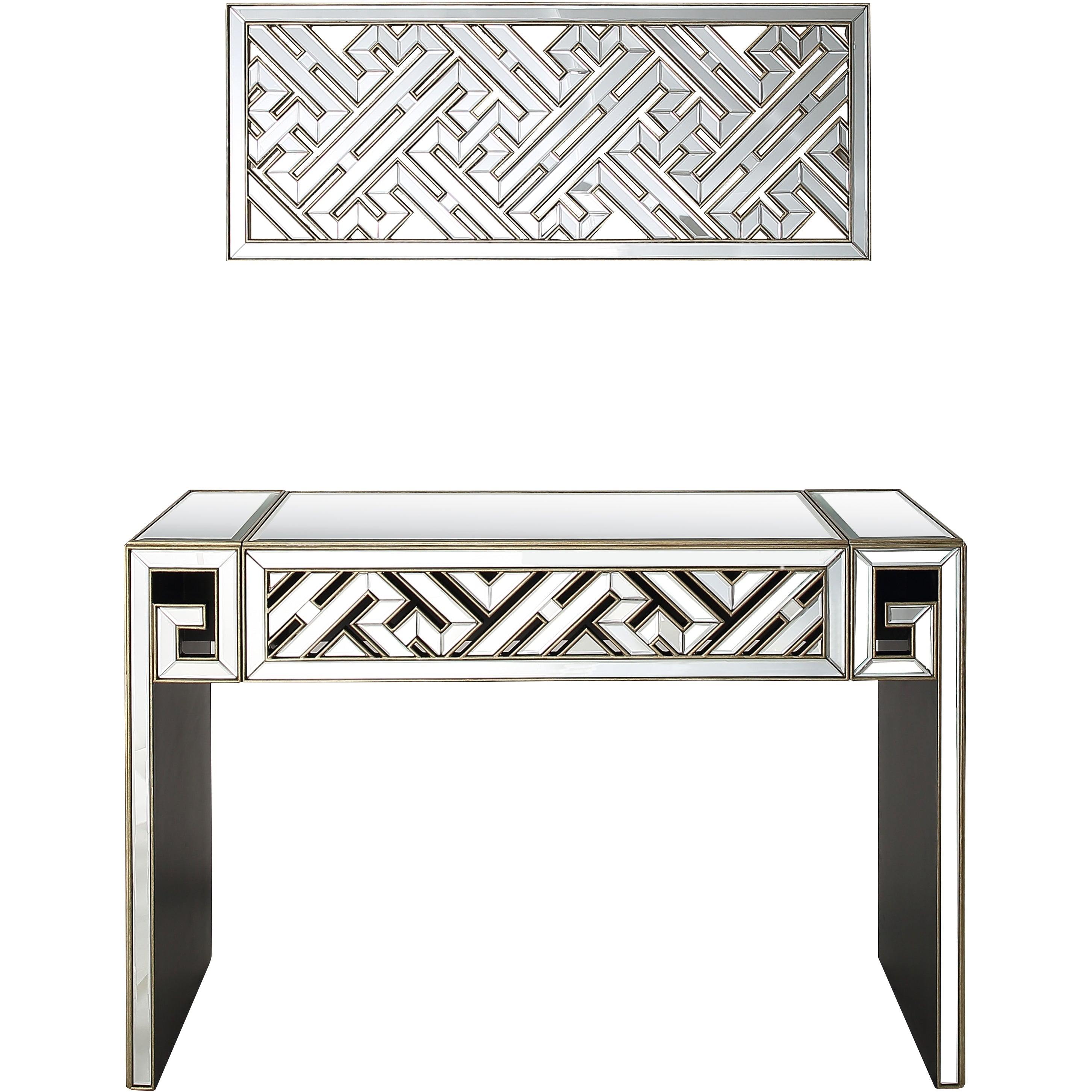 Camden Isle Becket Wall Mirror and Console Table - Mirror - Bonton