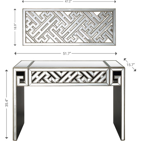 Becket Wall Mirror and Console Table
