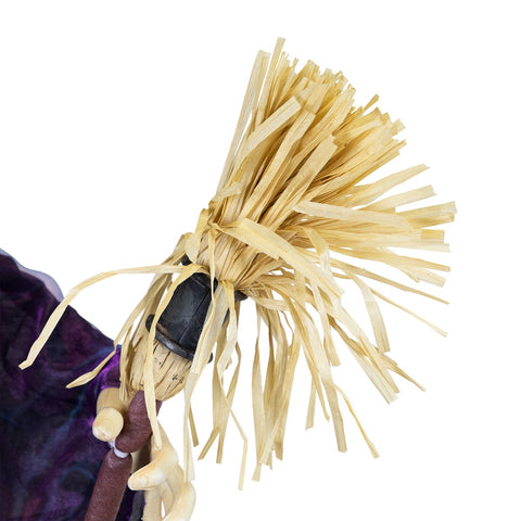 Lighted and Animated Witch Halloween Figure Decoration - 5.5' - Cool White Lights